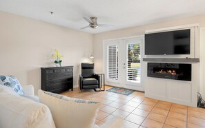 TV connectée, cheminée