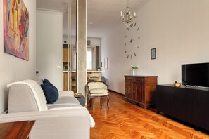 Standard Apartment | Living area | 43-inch plasma TV with digital channels