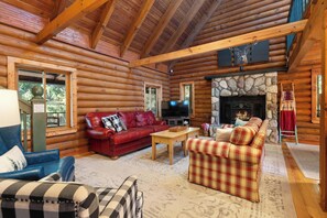 Smart-TV, peis og bøker