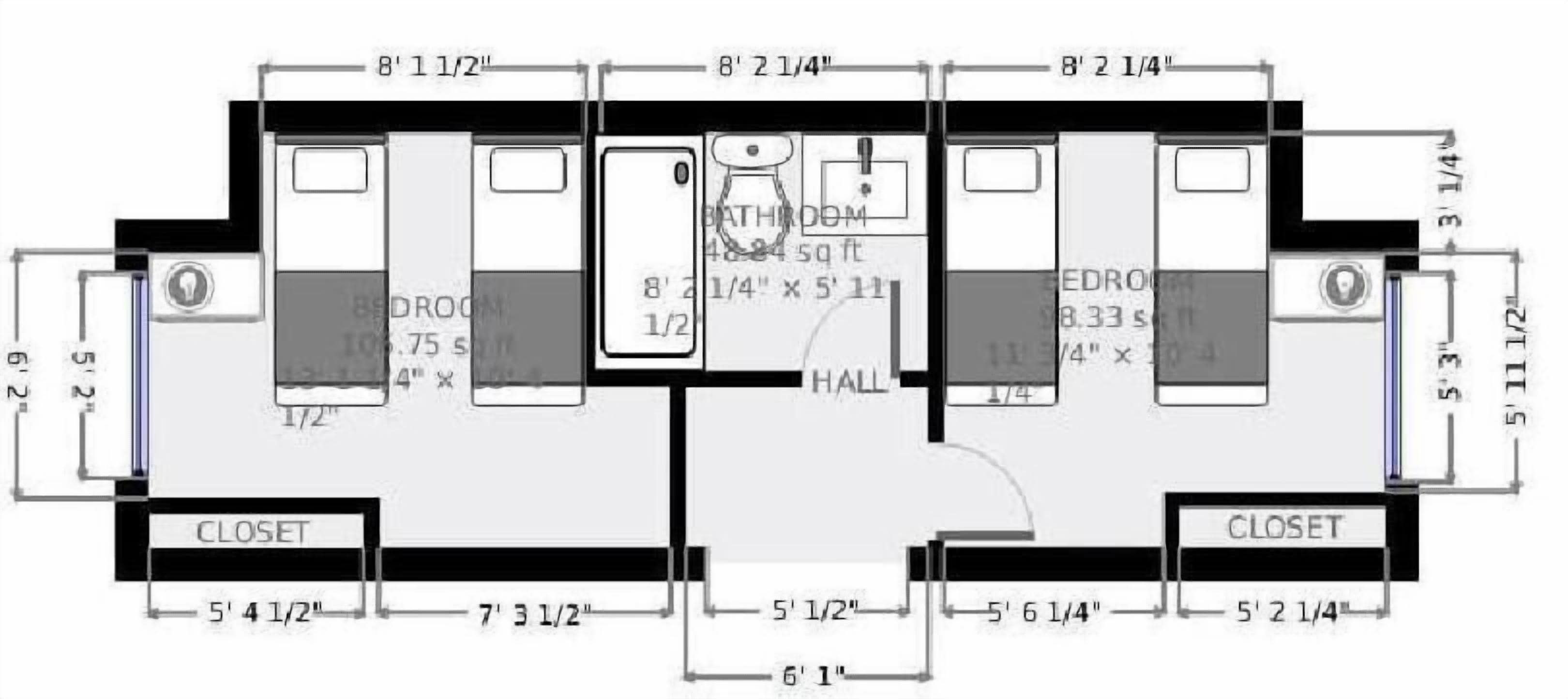 Appartement, meerdere bedden (Mt Green 3-D10) | Grondplan