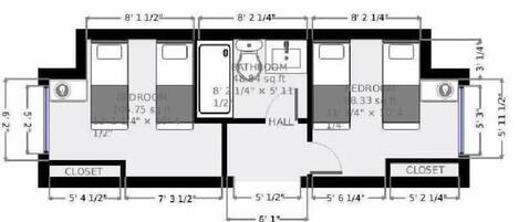 Appartement, meerdere bedden (Mt Green 3-D10) | Grondplan