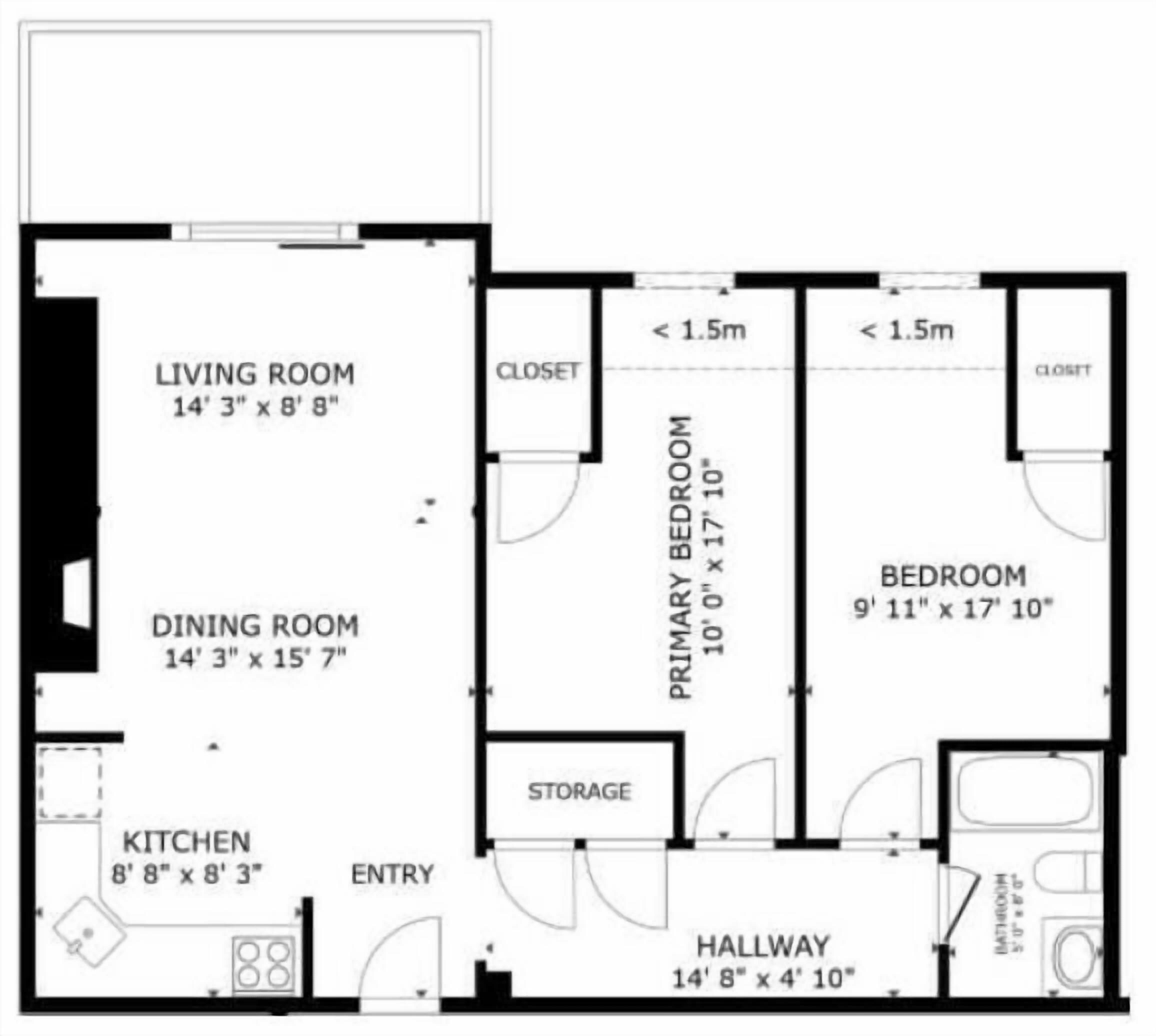 Condo, 1 Queen Bed (Mt Green 2-F04) | Floor plan