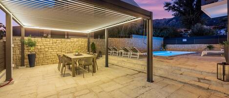 A heated pool