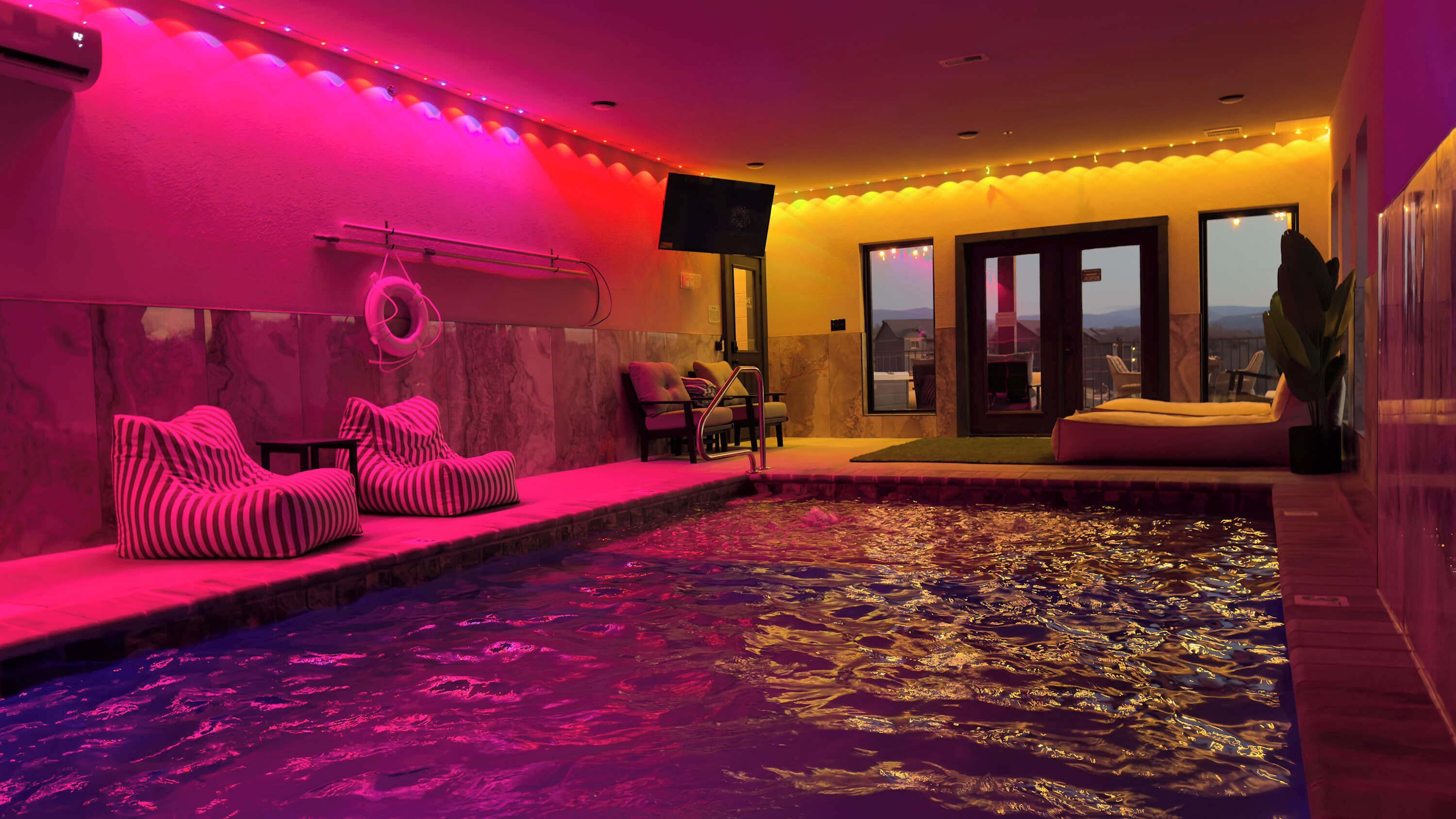 Indoor pool, a heated pool