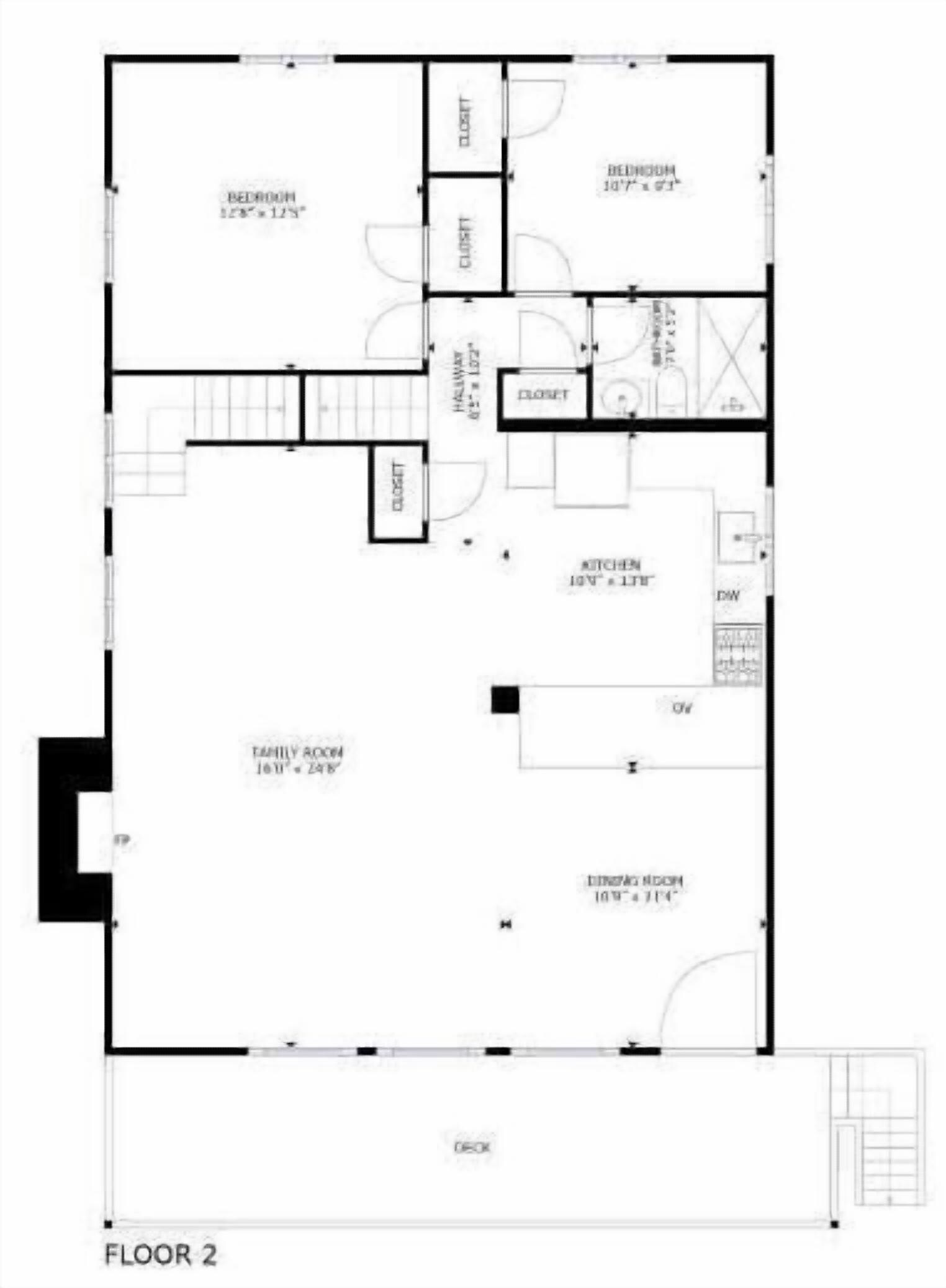 Talo, useita sänkyjä (Treehouse Home) | Pohjapiirros