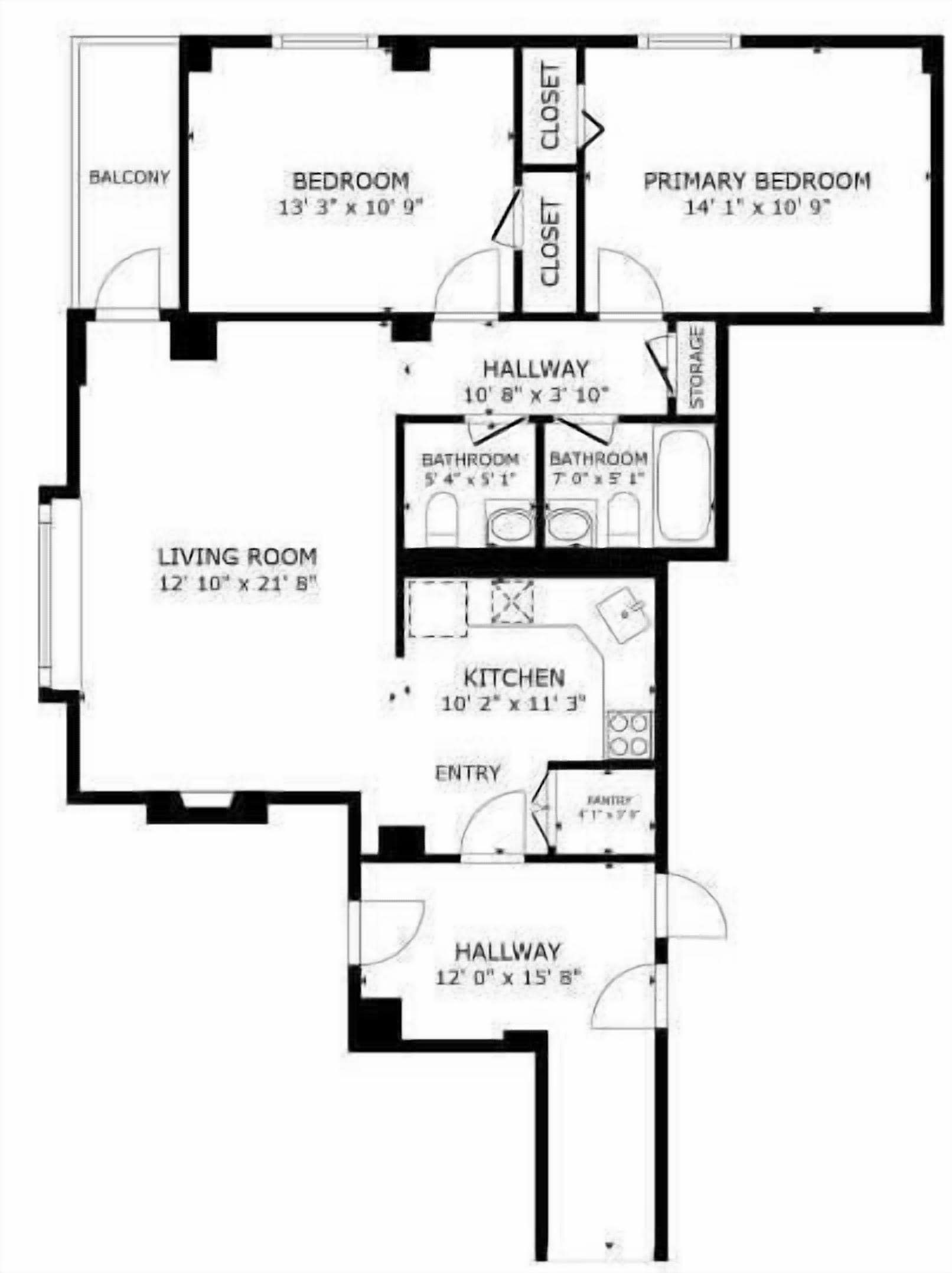 Apartment, Mehrere Betten (Mt Green 1-B01) | Grundriss