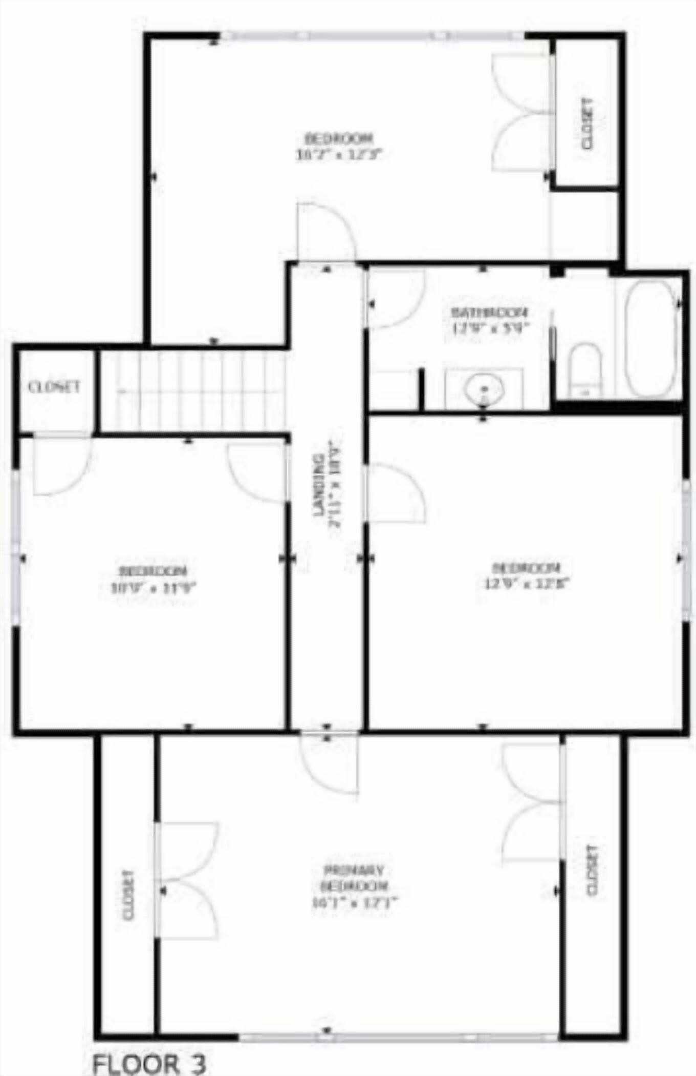 公寓式客房, 多张床 (Gateway Condo A10) | 楼层平面图