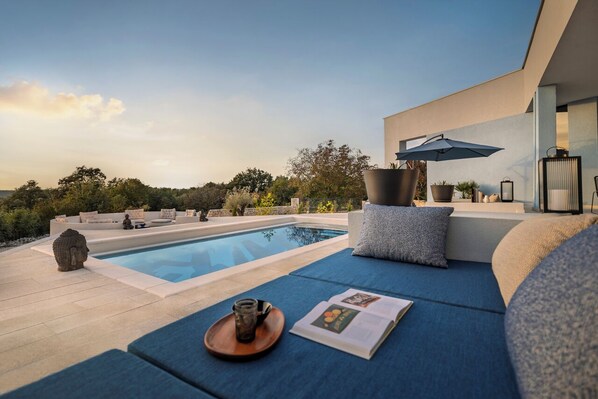 Outdoor pool, a heated pool