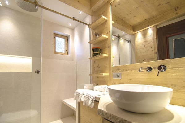 Shower, hair dryer