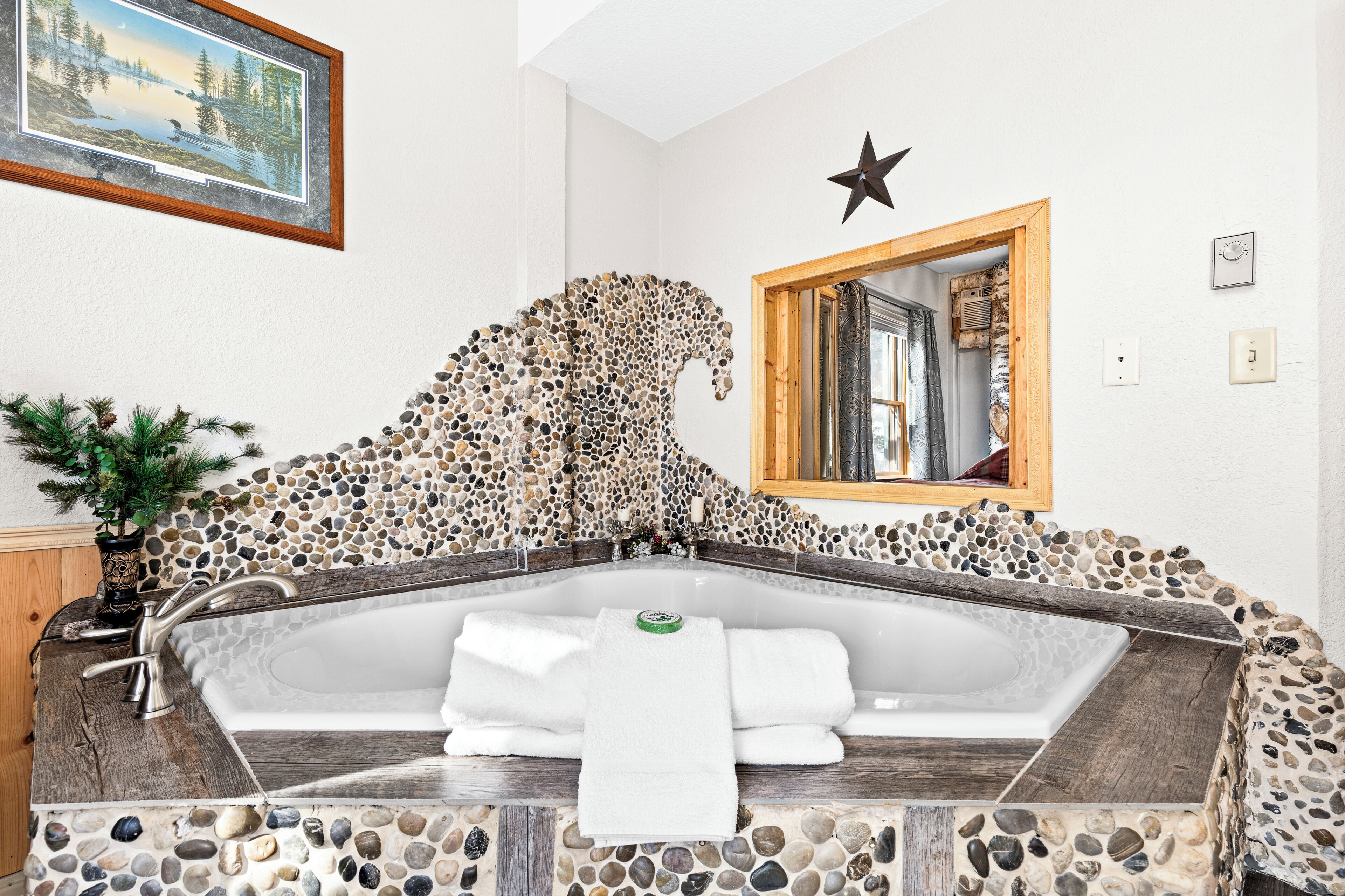 Towels, soap, toilet paper