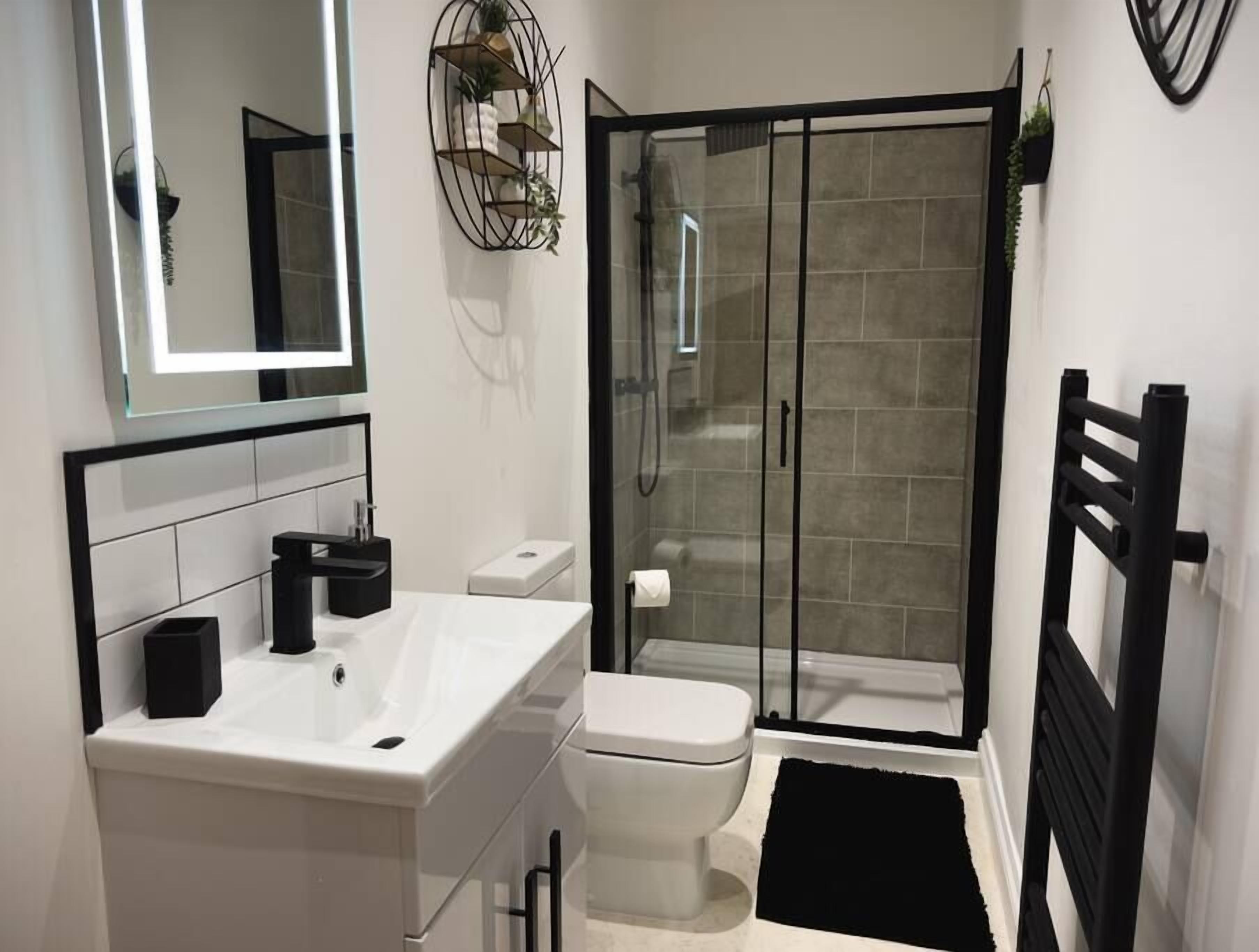 Shower, hair dryer