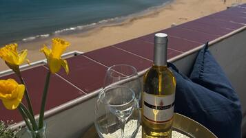 En la playa, toallas de playa