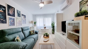 Apartment, 1 Bedroom, Balcony, Pool View | Living room - Modern and Cozy Apartment Just Steps From Los Locos Beach (Torrevieja)
