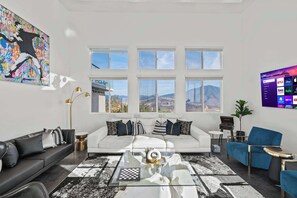 TV, fireplace, foosball, offices