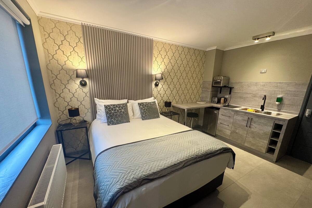 1 habitación, caja de seguridad en la habitación y cortinas blackout