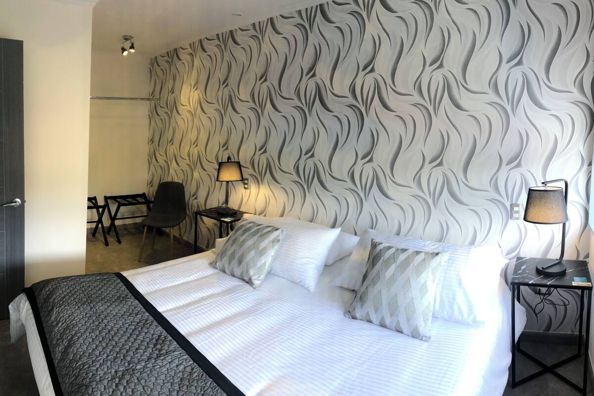 1 habitación, caja de seguridad en la habitación y cortinas blackout