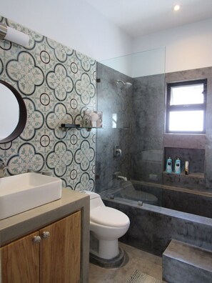 Towels, soap, toilet paper