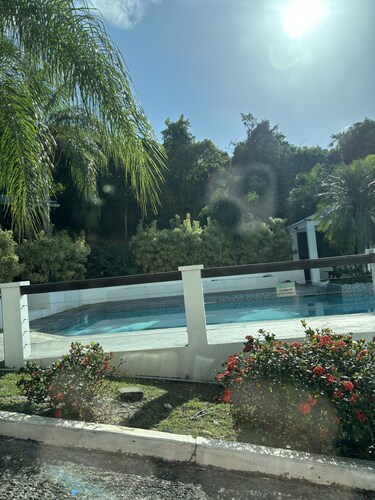 2-bedroom condo with WiFi, AC   View of  water from deck   Pool