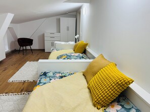 2 多间卧室、熨斗/熨衣板、WiFi、床单