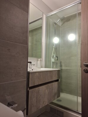 Ducha, toallas, jabón, papel higiénico