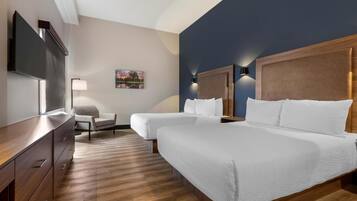 Standard Room, 2 Queen Beds, Non Smoking | Blackout drapes, iron/ironing board, bed sheets