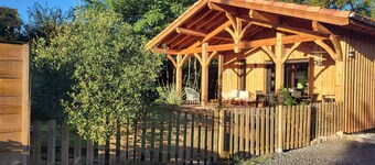 Wooden house in nature