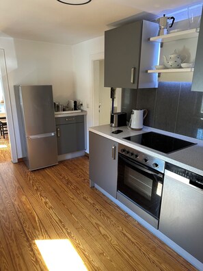 Fridge, oven, stovetop, dishwasher - Cozy 2 room apartment and courtyard (Sankt Goar)