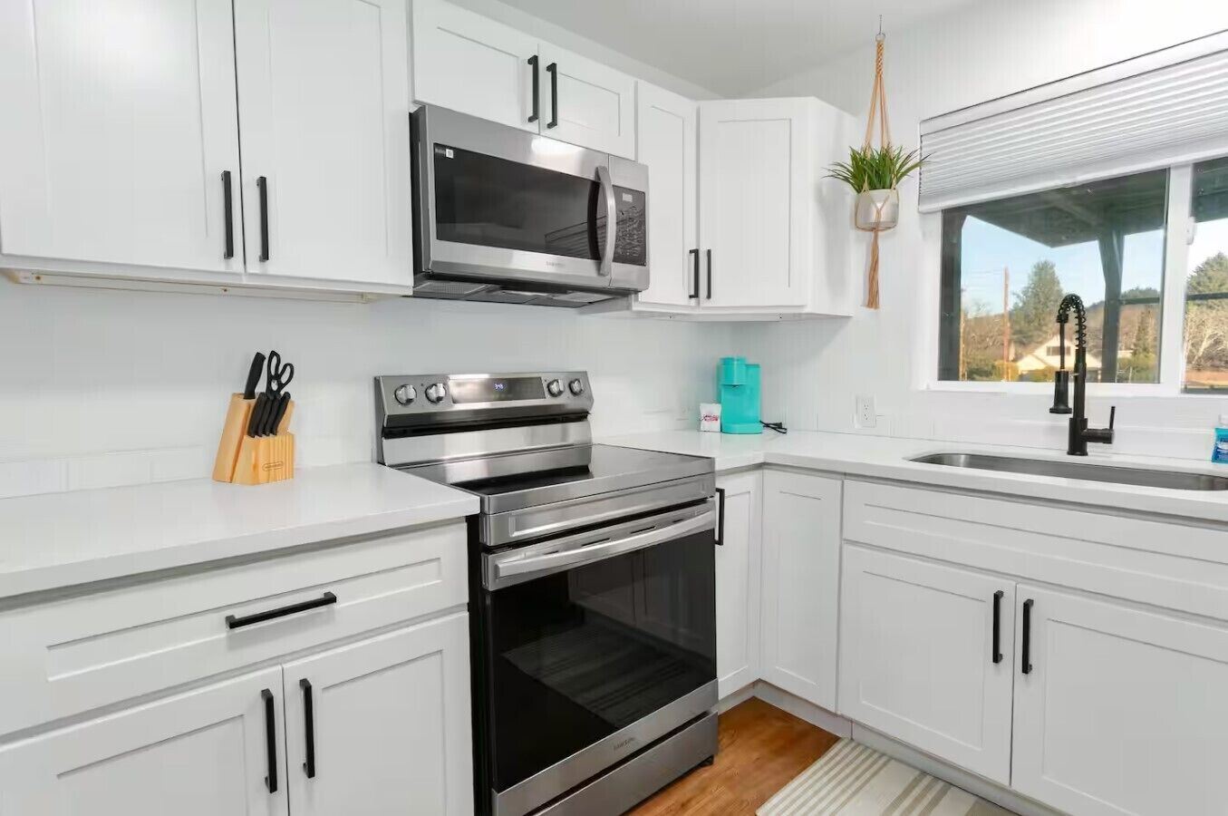 Fridge, cookware/dishes/utensils, dining tables