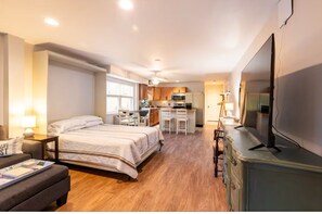 Iron/ironing board, travel crib, free WiFi, bed sheets