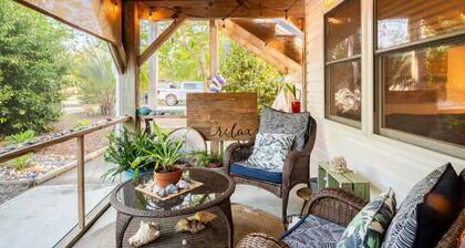 Serenity Season By the Sea on Oak Island is only a short walk to the ocean.