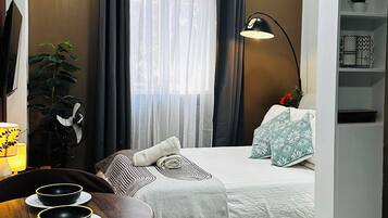 Premium bedding, down comforters, individually decorated