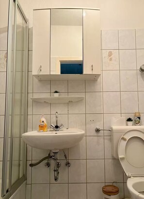Secador de pelo, toallas, jabón y papel higiénico