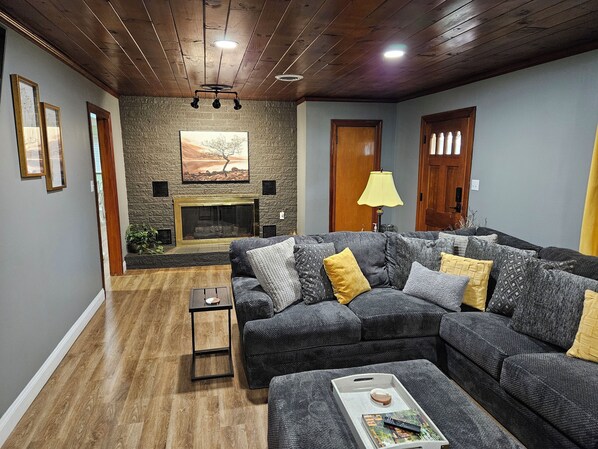 Smart TV, video games, foosball, music library