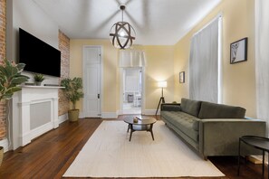 Living area - Chic 1-bedroom apartment with WiFi, AC in fabulous St. Louis (St. Louis)