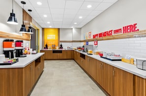 Free daily buffet breakfast