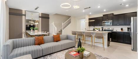 Una Smart TV, videojuegos, una oficina