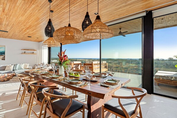 Dining - Elegant & Contemporary Retreat with Pool & Lush Garden near Playa Grande (Playa Grande)