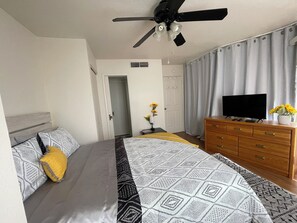 2 bedrooms, iron/ironing board, WiFi, bed sheets