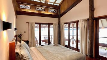 Doppia Superior, vista spiaggia | Biancheria da letto di alta qualità, tende oscuranti