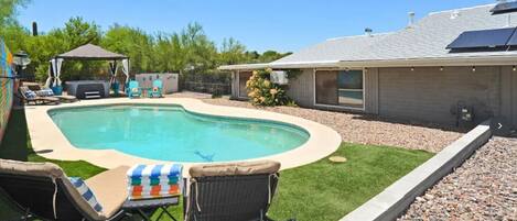 A heated pool