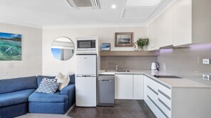 Fridge, microwave, dishwasher, toaster