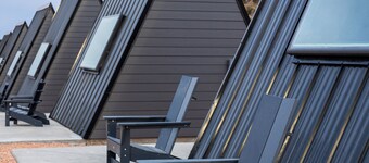 #54 Star-Gazing A-frame Cabin, 2 double beds, No Pets, Bathroom at bathhouse