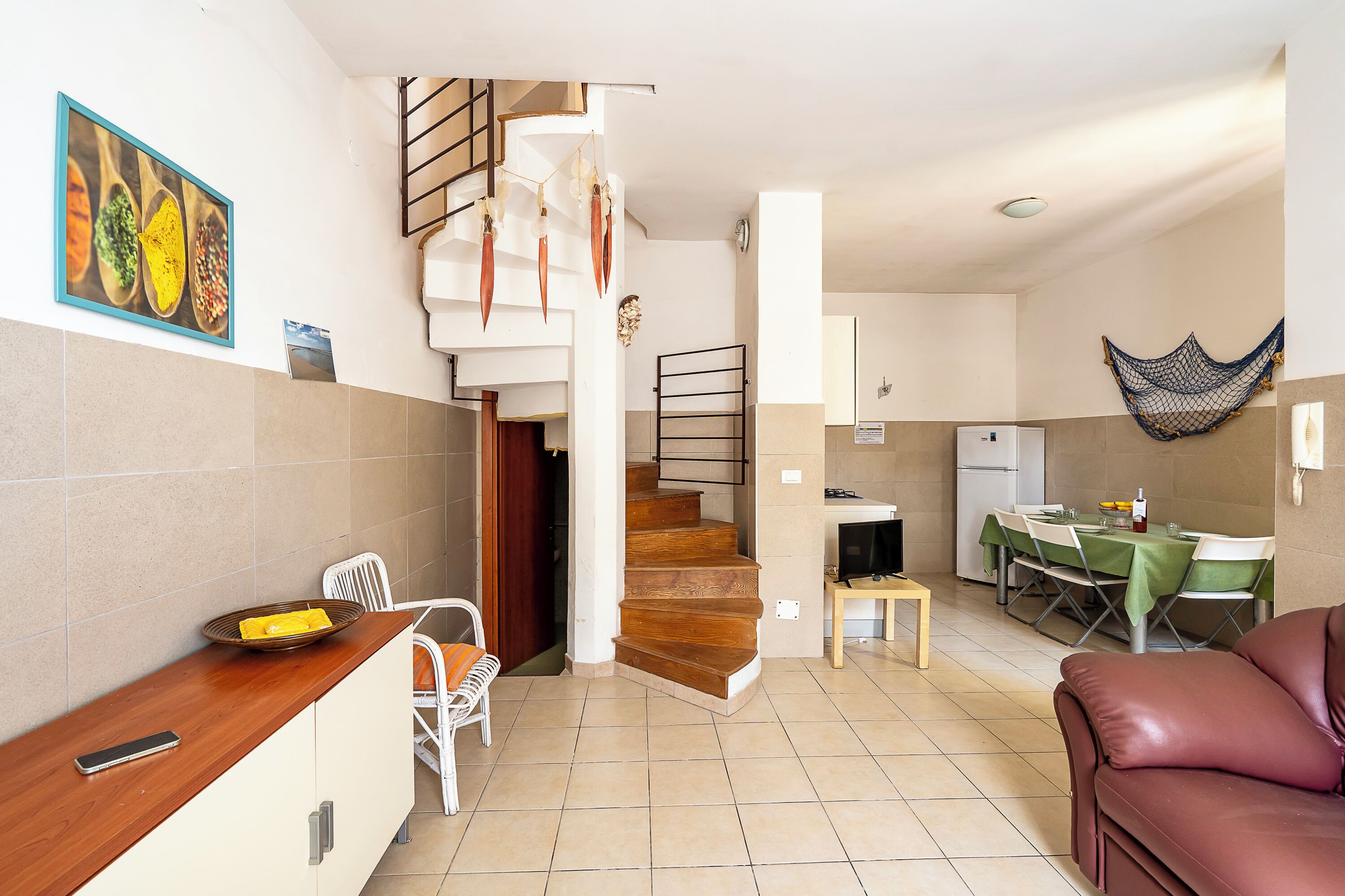Family House, 2 Bedrooms, 2 Bathrooms (Villino Sole 4 AIRCO Near Beach &) | Living area | 21-inch flat-screen TV with cable channels