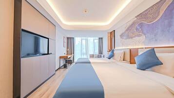 Luxury Twin Room | Premium bedding, minibar, desk, laptop workspace