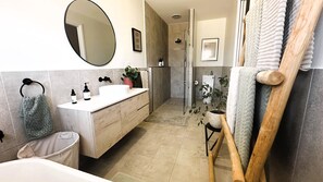 Shower, hair dryer