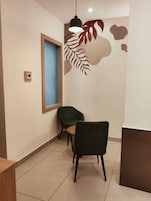 Desk, laptop workspace, iron/ironing board (on request), free WiFi