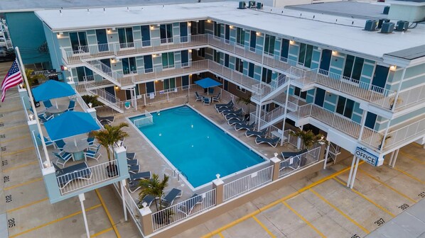 A heated pool