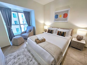 1 bedroom, desk, iron/ironing board, travel cot