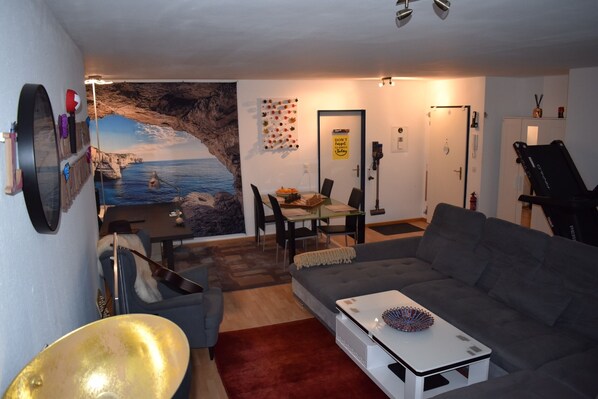 Smart TV, foosball, books, printers