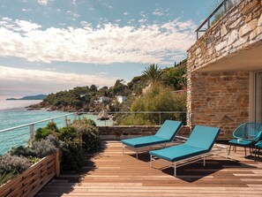 Family Suite, balcony, sea view | Terrace/patio